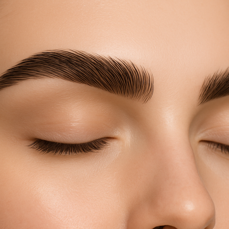a close up shot of beautiful eyebrows