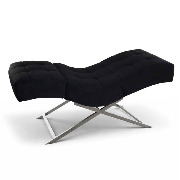 Kosmetikliege | Behandlungsliege Premium | Velours Schwarz