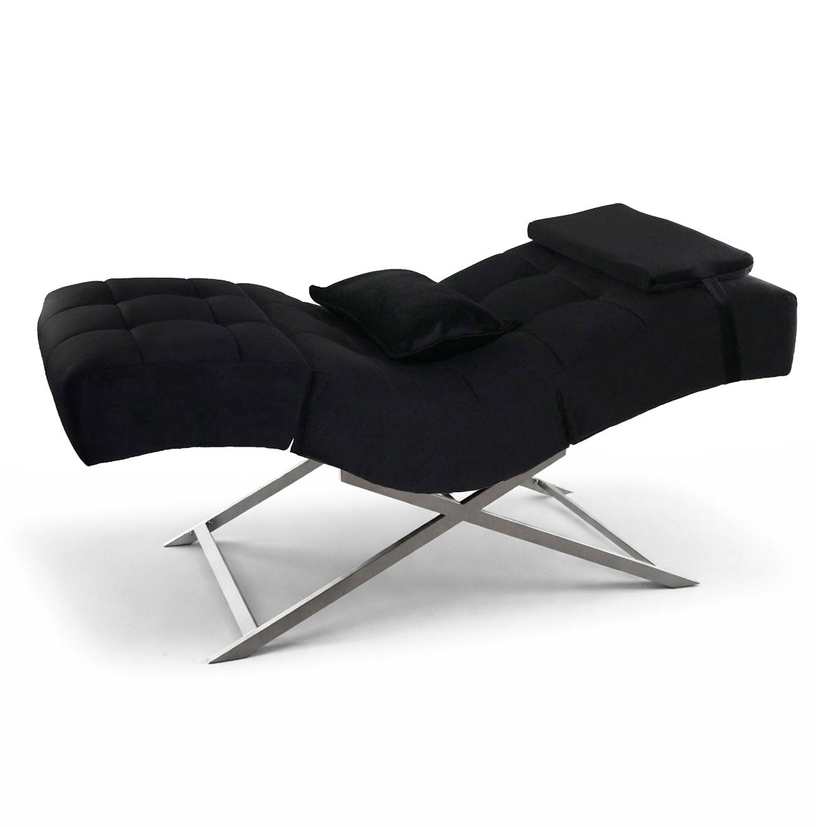 Kosmetikliege | Behandlungsliege Premium | Velours Schwarz