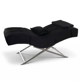 Kosmetikliege | Behandlungsliege Premium | Velours Schwarz