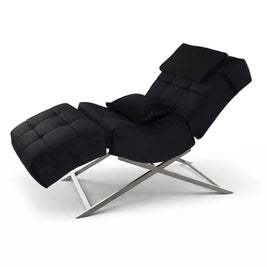 Kosmetikliege | Behandlungsliege Premium | Velours Schwarz