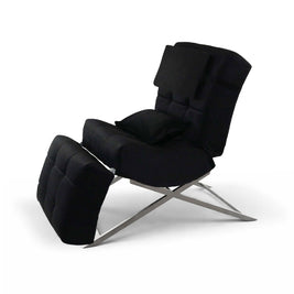 Kosmetikliege | Behandlungsliege Premium | Velours Schwarz