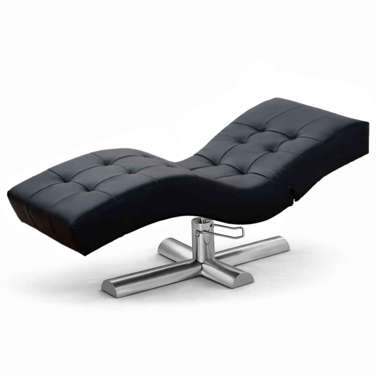 Kosmetikliege | Behandlungsliege Deluxe | Höhenverstellbar | Schwarz Kunstleder