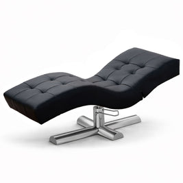 Kosmetikliege | Behandlungsliege Deluxe | Höhenverstellbar | Schwarz Kunstleder
