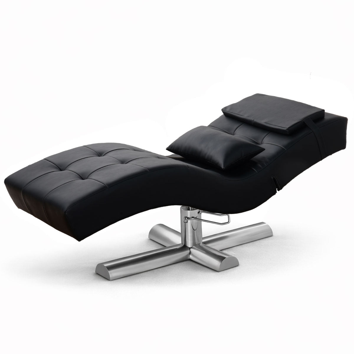 Kosmetikliege | Behandlungsliege Deluxe | Höhenverstellbar | Schwarz Kunstleder
