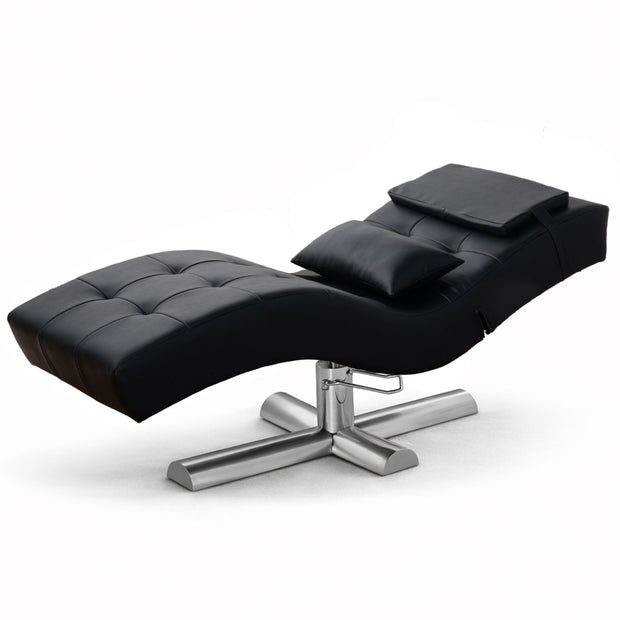 Kosmetikliege | Behandlungsliege Deluxe | Höhenverstellbar | Schwarz Kunstleder