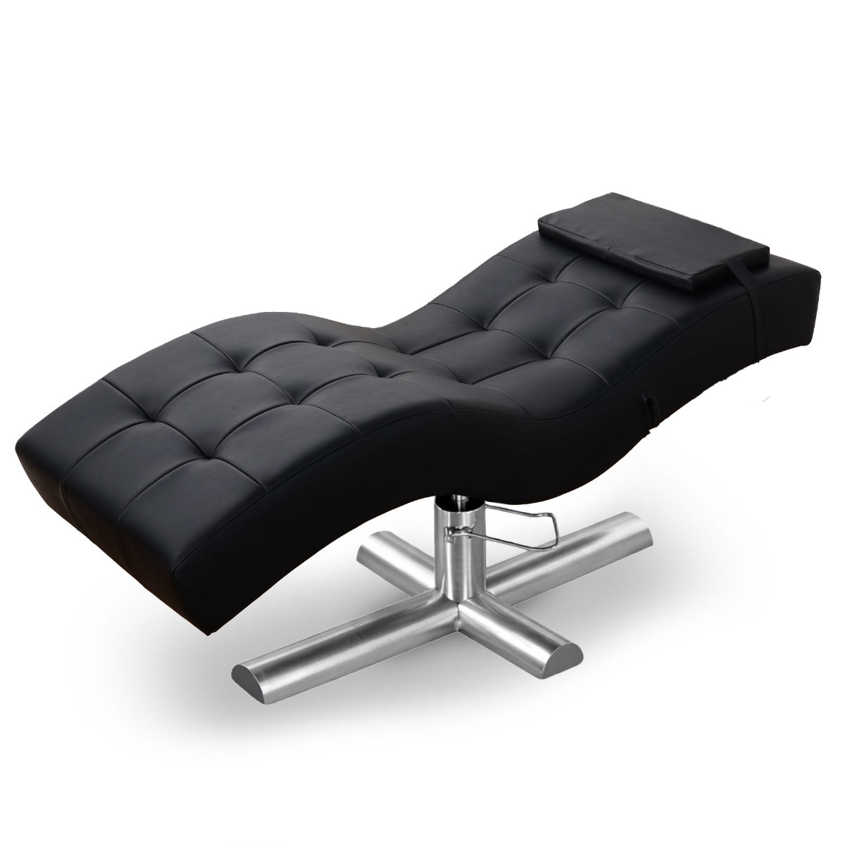 Kosmetikliege | Behandlungsliege Deluxe | Höhenverstellbar | Schwarz Kunstleder
