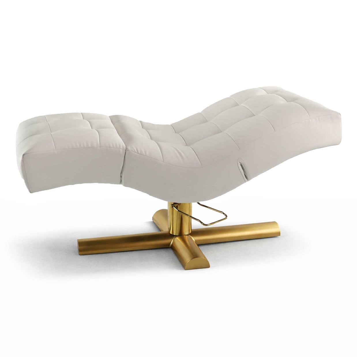 Table de soins esthétiques | Table de soins de luxe | Hauteur réglable | Similicuir blanc