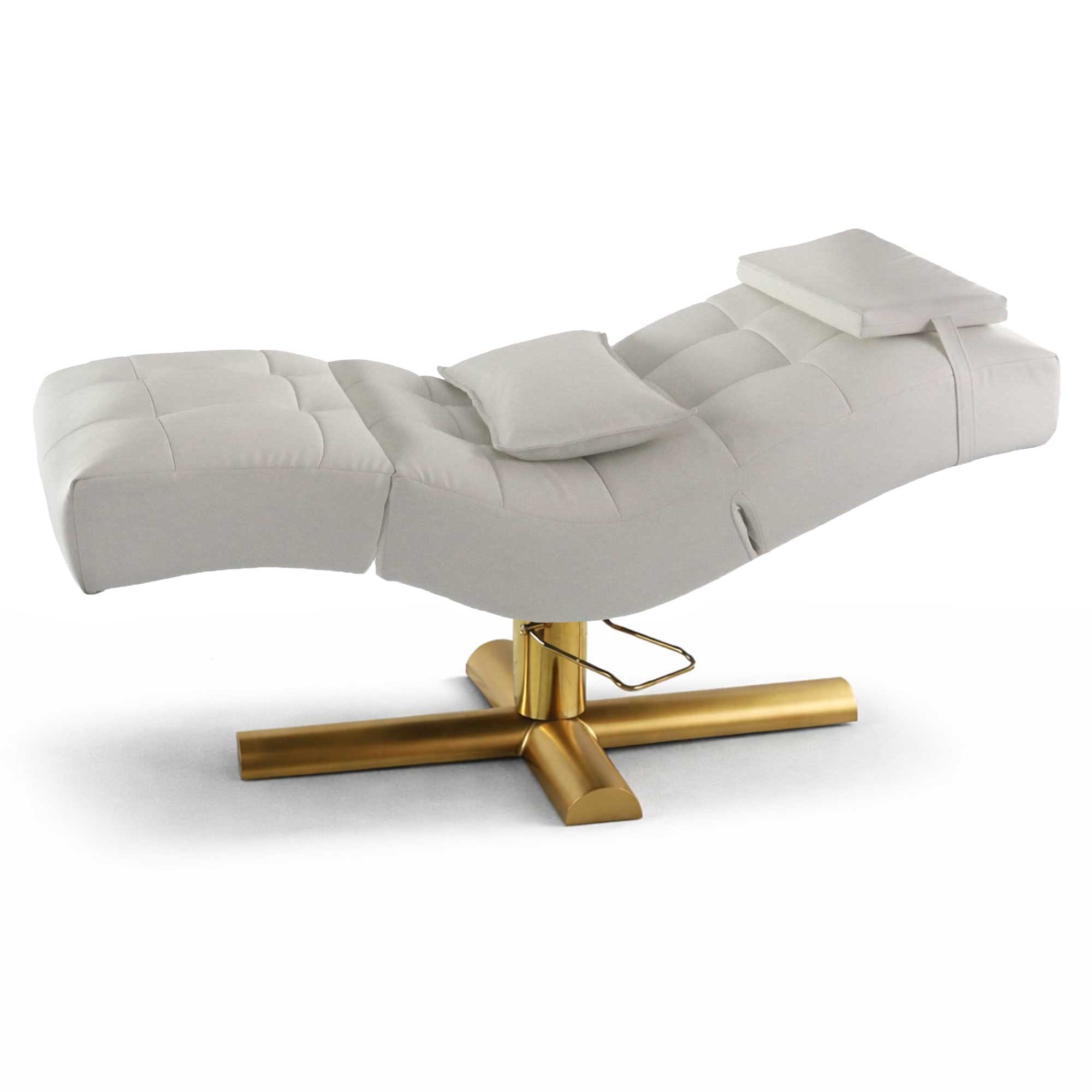 Table de soins esthétiques | Table de soins de luxe | Hauteur réglable | Similicuir blanc