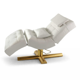 Table de soins esthétiques | Table de soins de luxe | Hauteur réglable | Similicuir blanc