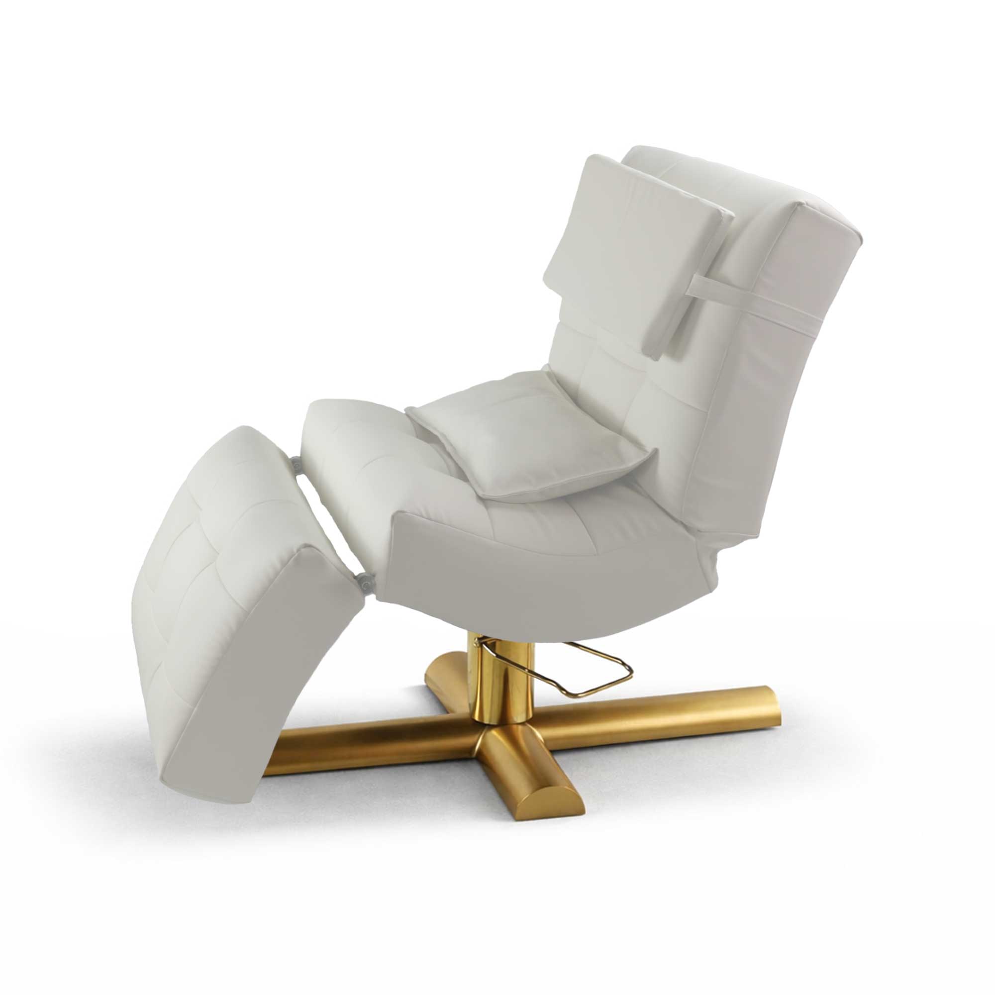 Table de soins esthétiques | Table de soins de luxe | Hauteur réglable | Similicuir blanc