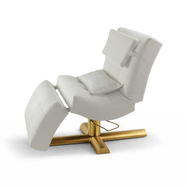 Table de soins esthétiques | Table de soins de luxe | Hauteur réglable | Similicuir blanc