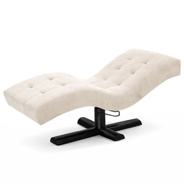 Table de soins esthétiques | Table de soins de luxe | Hauteur réglable | Velours beige