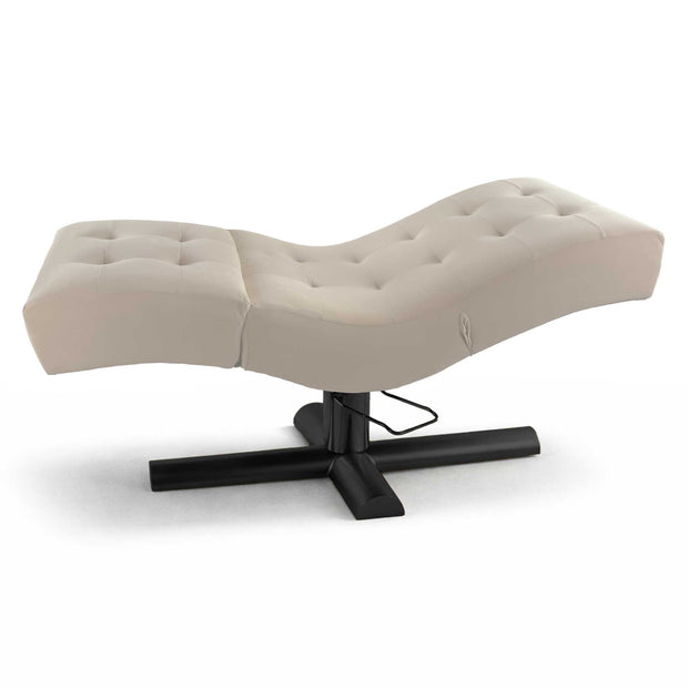 Kosmetikliege | Behandlungsliege Deluxe | Höhenverstellbar | Beige Velours