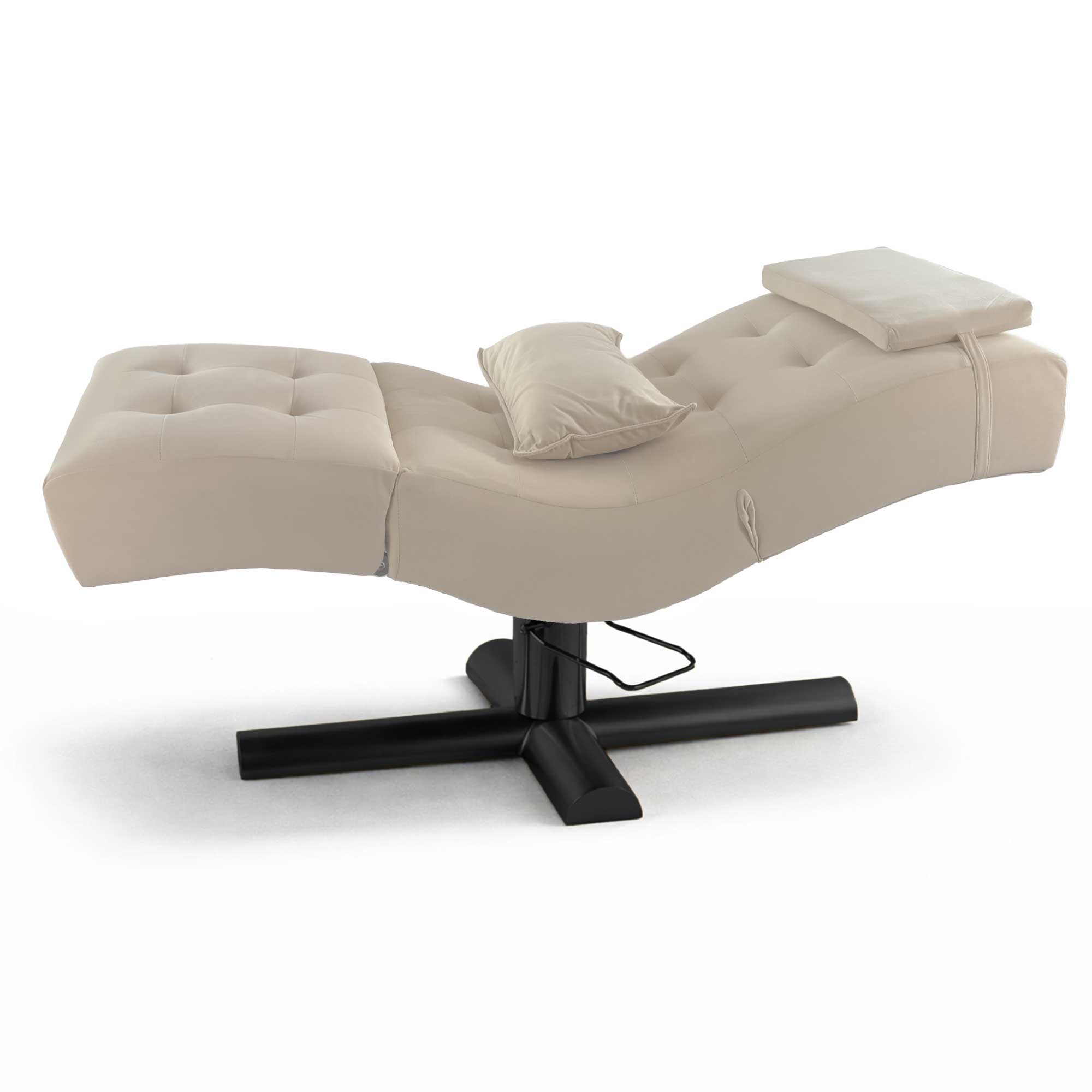 Kosmetikliege | Behandlungsliege Deluxe | Höhenverstellbar | Beige Velours