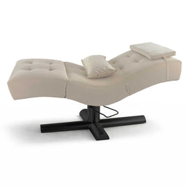 Kosmetikliege | Behandlungsliege Deluxe | Höhenverstellbar | Beige Velours