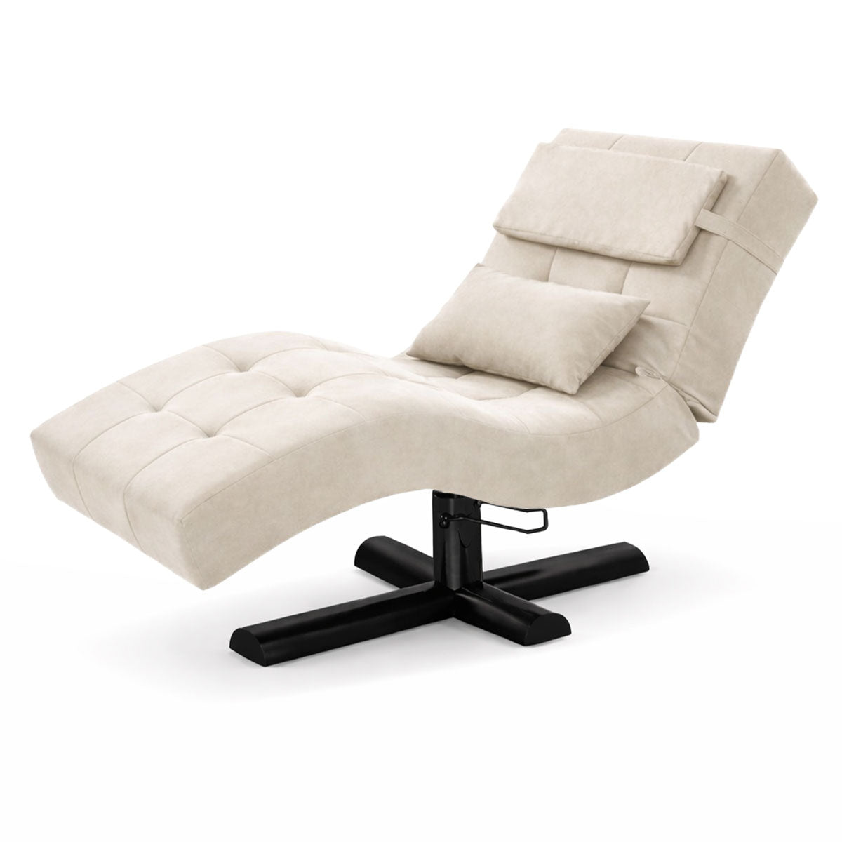 Table de soins esthétiques | Table de soins de luxe | Hauteur réglable | Velours beige