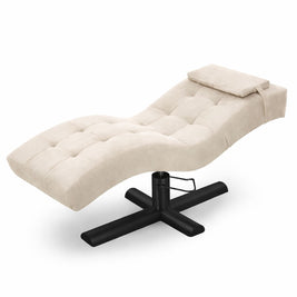 Table de soins esthétiques | Table de soins de luxe | Hauteur réglable | Velours beige