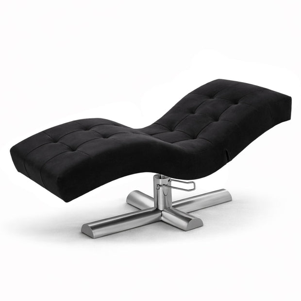 Kosmetikliege | Behandlungsliege Deluxe | Höhenverstellbar | Schwarz Velours