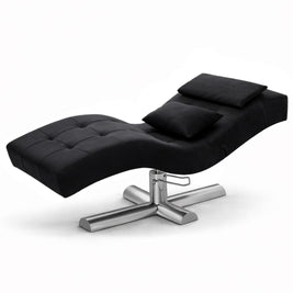 Kosmetikliege | Behandlungsliege Deluxe | Höhenverstellbar | Schwarz Velours