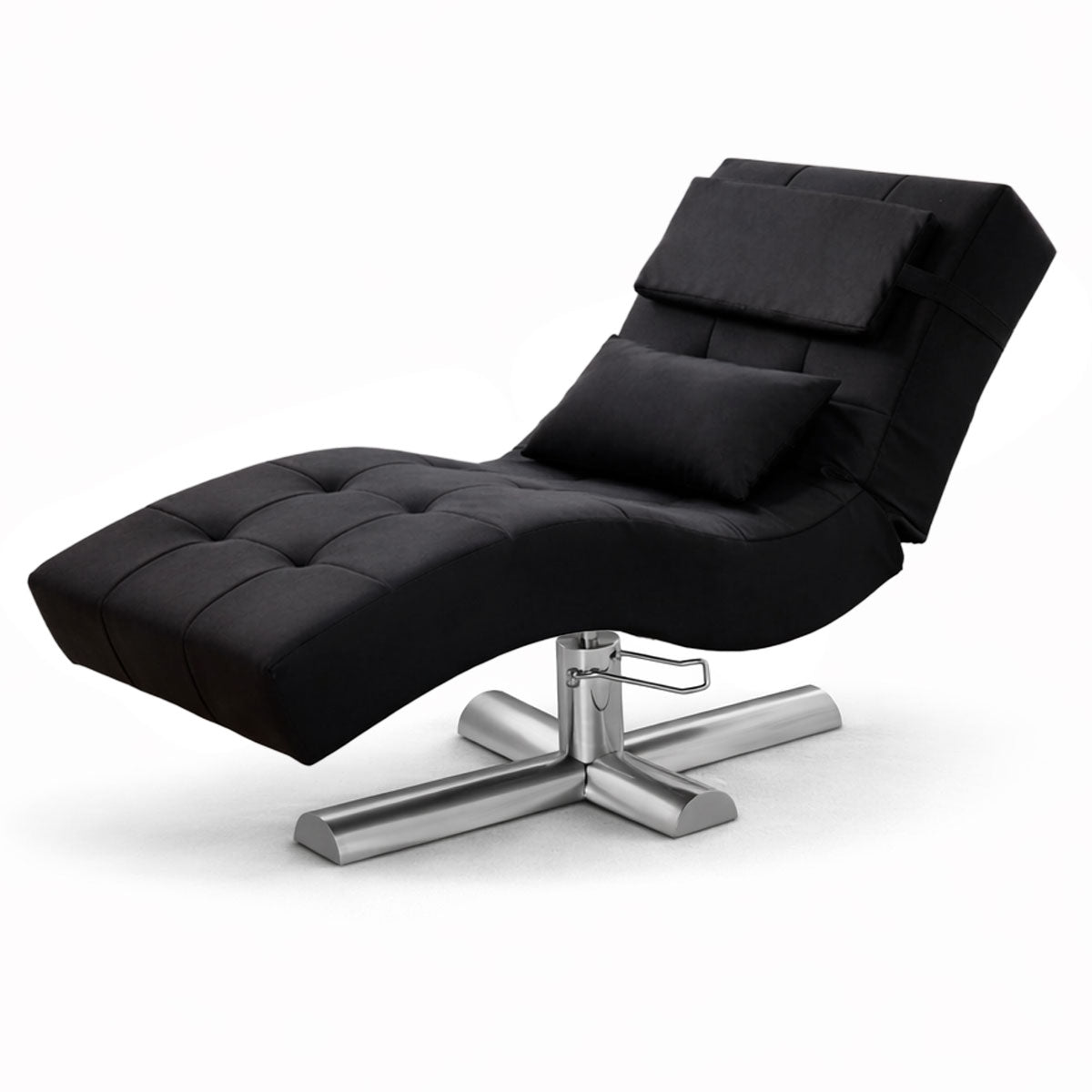 Kosmetikliege | Behandlungsliege Deluxe | Höhenverstellbar | Schwarz Velours