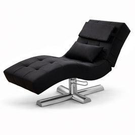 Kosmetikliege | Behandlungsliege Deluxe | Höhenverstellbar | Schwarz Velours