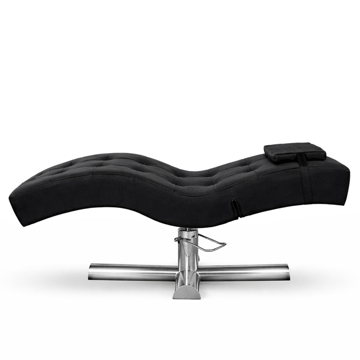 Kosmetikliege | Behandlungsliege Deluxe | Höhenverstellbar | Schwarz Velours