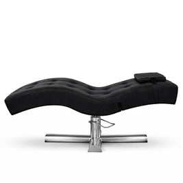 Kosmetikliege | Behandlungsliege Deluxe | Höhenverstellbar | Schwarz Velours