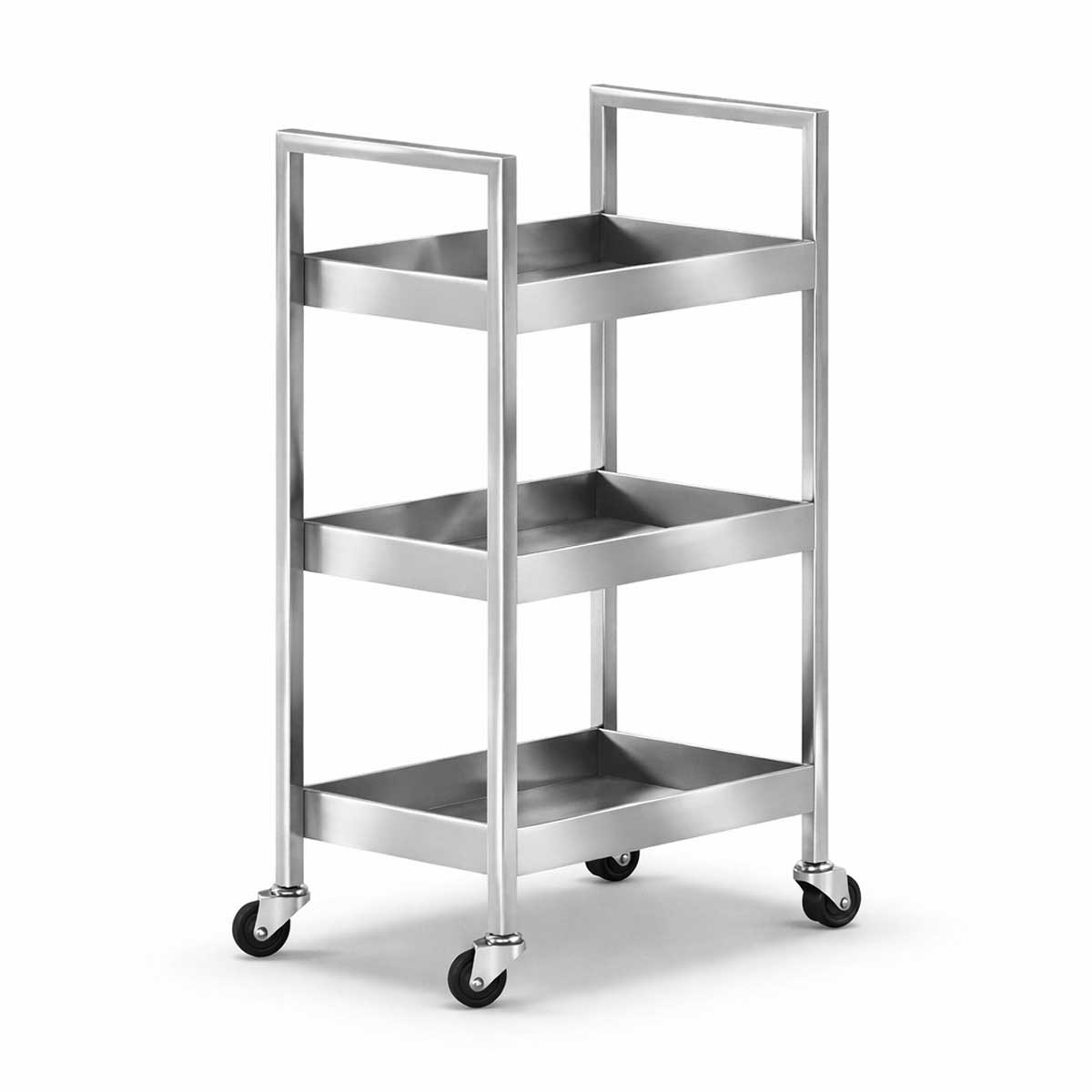 Table d'appoint/chariot pour cosmétiques et produits de beauté | 3 niveaux | Argent