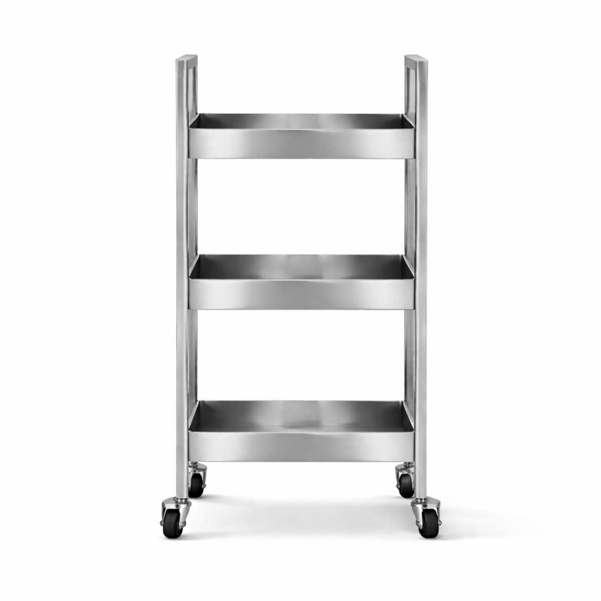 Table d'appoint/chariot pour cosmétiques et produits de beauté | 3 niveaux | Argent