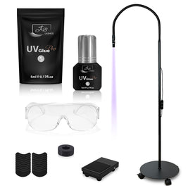 System UV do przedłużania rzęs | Zestaw Premium | Lampa czarna
