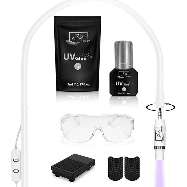Extensions de cils UV | Kit Premium | Lampe Blanche