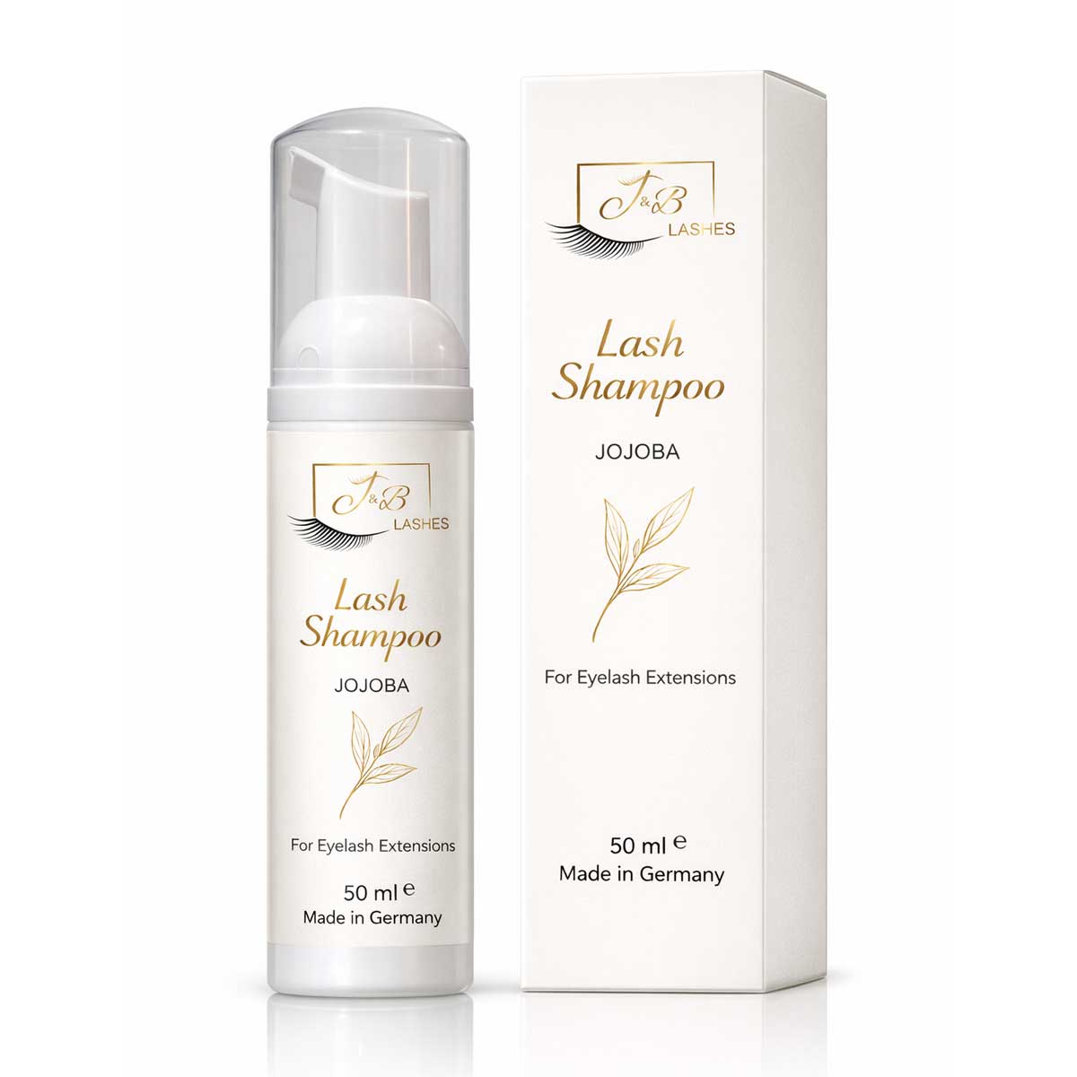 Shampoing pour cils à l'huile de jojoba | Fabriqué en Allemagne | 50 ml