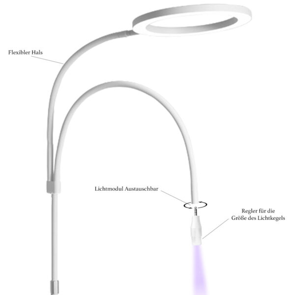 UV System Wimpernverlängerung | Set Deluxe 2in1 | Lampe Weiß – Bild 2