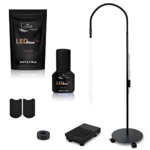 LED White Light System Extension de cils | Kit Premium | Noir