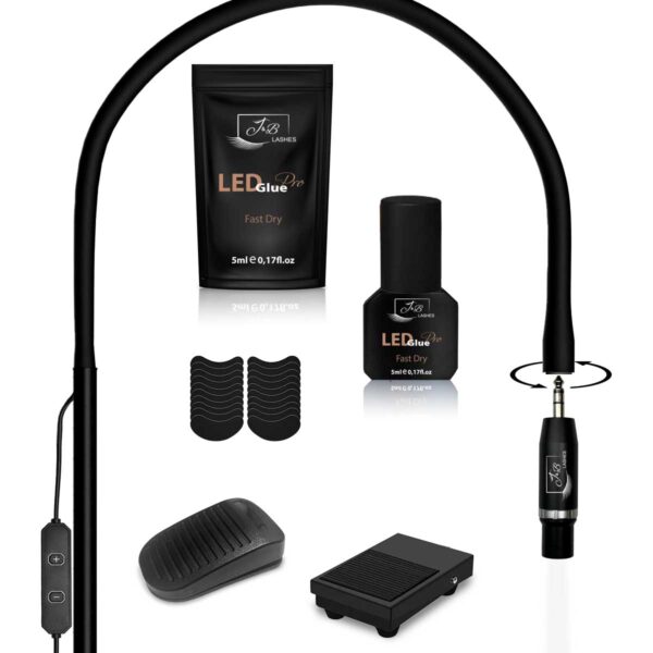 LED White Light System Wimpernverlängerung  | Set Premium | Schwarz – Bild 2