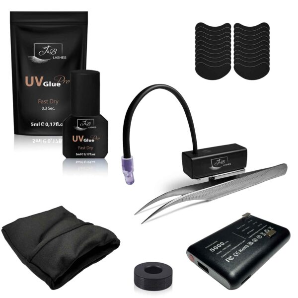 UV System Wimpernverlängerung Set  | Pinzettenlampe – Bild 2
