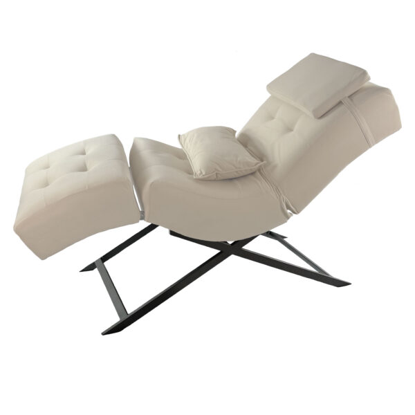 Kosmetikliege | Behandlungsliege Premium | Velours Beige – Bild 3