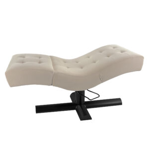 Kosmetikliege | Behandlungsliege Deluxe | Höhenverstellbar | Beige Velours