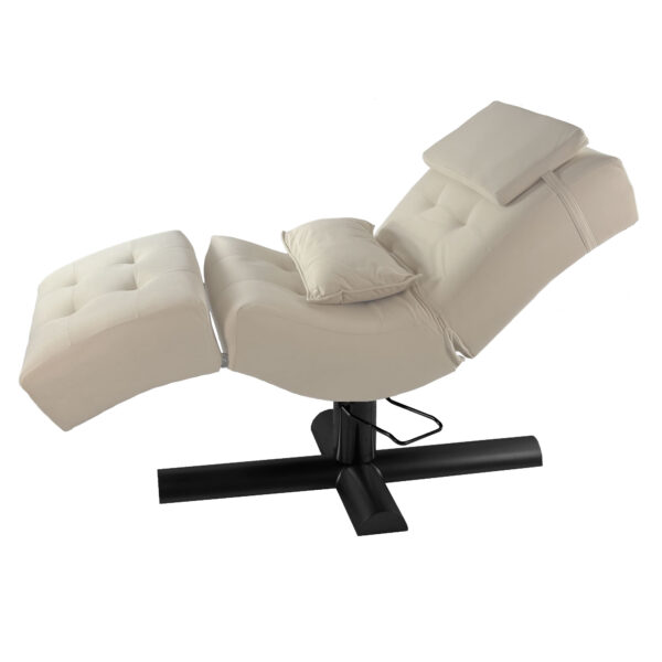 Kosmetikliege | Behandlungsliege Deluxe | Höhenverstellbar | Beige Velours – Bild 3