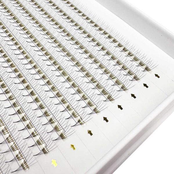 Glue-Free | Mega Fans | 5D | 0.07 lash fans | 600 pieces | Sharp Base | Deep Black - Image 2