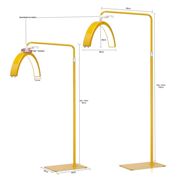 LED Kosmetiklampe | Kalt- Warmlichtfunktion | Extra hell | Mondlicht | Gold – Bild 2