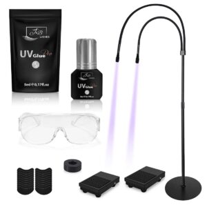 Système UV Extension de cils | Kit Double tête | Lampe noire