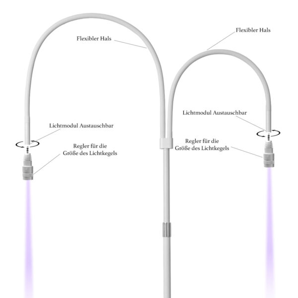 UV Lampe Wimpernverlängerung | Double Head | Lampe Weiß – Bild 2